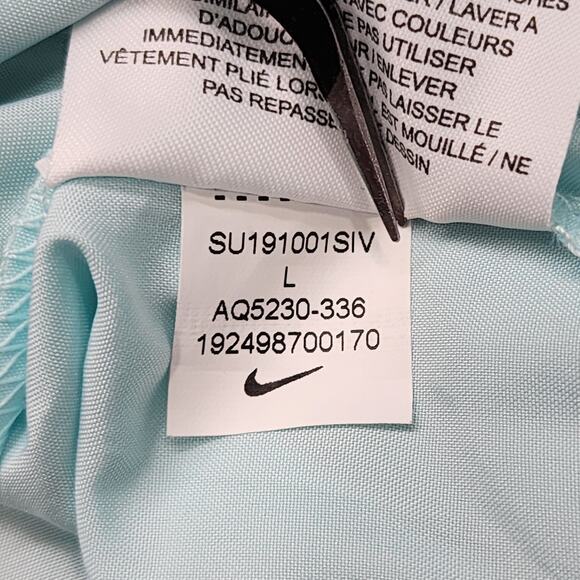 NEW Nike Jacket Womens L Blue Aqua Dri-FIT Surf 1/2 Zip Pullover Sporty Running - Picture 12 of 15